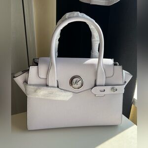 Michael Kors Lavender, Carmen Small Saffiano Leather Belted Satchel!